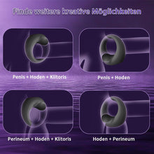 Load image into Gallery viewer, Penisring Vibrator mit 360° Verstellbarem Perlen-Klitorisstimulator, Sex Spielzeug für die Paare Männer Frauen, YAWNSHE Cockring Penis Ring Sex Toys, Erotisches Sexspielzeug für Paare Mann Extrem Sex