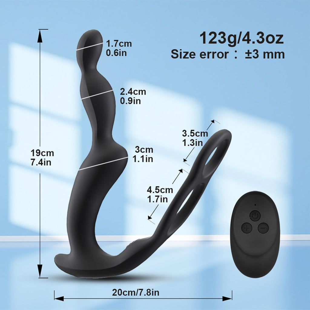 3 Motoren Analvibratoren für Mann Prostata Stimulation mit Penisring Anal Plug Sexspielzeug Vibrator Dildo Vibratoren Silikon Sex Toy Sex Spielzeug für die Männer Frau