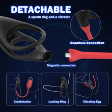 Load image into Gallery viewer, Penisring Vibrator Sex Spielzeug 2 in 1 Abnehmbar G-Punkt Penisringe Vibrator mit 10 * 10 Vibrationsmodi Prostata Stimulation Analvibratoren Penis Ring Erotik Sextoysets für Paare extrem sex