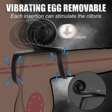 Load image into Gallery viewer, Penis Ring Vibratoren für Langwährende Erektion und Klitoris Stimulation mit 10 Vibrationsmodi Silikon Vibrierender Hodenring Penisring Massagegerät Erotisches Sex Spielzeug für Männer