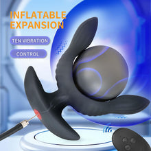 Load image into Gallery viewer, Aufblasbarer Analplug mit 10 Vibrationsmodi Vibrator Anal Dildo Riesige Butt Plug Anal Expansion Sex Spielzeug Männlichen Prostata-massagegerät anal vibrator