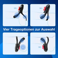 Load image into Gallery viewer, Penisring Vibrator mit 10 Vibrationsmodi, Premium Dehnbarer Silikon Penis Ring Sex Spielzeug für die Männer, Cockring Sexspielzeug für Paare Extrem Sex,Penisringe Sexspielzeug für Männer Solo Sex Toys