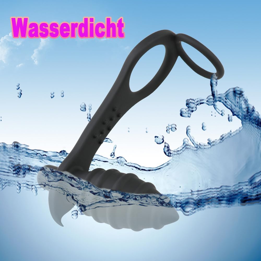 Prostata Vibrator für Männer Analvibrator mit Penisring Prostata Stimulation Männer Dildo Sex Toy mit 10 Vibrationsmodi