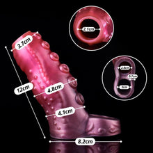 Load image into Gallery viewer, Monster Penis Sleeve, Silikon Penishülle mit Hodenring, Penismanschetten, Penis Dildo Manschette, Sexspielzeug für Männer zür Penis Vergrößerung Verlängerung