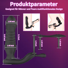 Load image into Gallery viewer, 3 IN 1 Analplug Prostate Stimulation Massager Verfügt über 10 Vibrationsschockmodi Sex Spielzeug für die Männer Dualer Penisring mit Fernbedienung Analstimulation