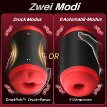 Load image into Gallery viewer, Masturbieren für Männer Elektrischer Masturbator mit 9 Zungenleckmodi 9 Saugmodi 9 Vibrationen Blowjob Transparent Taschenmuschi Sex Spielzeug für die Paare Sexspielzeug für männer solo