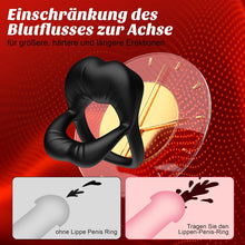 Load image into Gallery viewer, Dual Penisring Vibrator mit Klitoris Stimulator, Penisringe Sex Spielzeug für die Paare Extrem mit 9 Vibrationen, Sexspielzeug Vibratorensets für Paare Männer Cock Penis Ring Paarvibrator für Paare