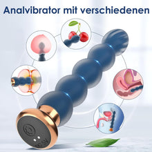 Load image into Gallery viewer, Analvibratoren Anfänger Analplug# für Männer und Frauen, Silikon Analkugeln Butt plug mit 10 Vibrationmodi Fernbedienung Sexspielzeug Prostate Stimulation Massager für Parre Extrem Sex