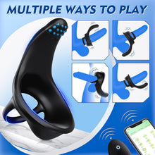 Load image into Gallery viewer, Eherson Penisring Vibrator, Penisringe Sex Spielzeug für Paare mit 9 Vibrationsmodi für Penis Hoden Perineum, Penis Ring zur Potenzsteigerung,Cockring Sex Spielzeug für die Männer Sexspielzeug