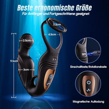 Load image into Gallery viewer, Analvibratoren für Mann Prostata Stimulation Männer mit 360° Rotierende Analdehnung Massage &amp; 9 Intensiv Vibrationsmodi Analplug Anal Vibrator Sex Spielzeug die Männer Penisring APP Tagnaff