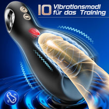 Load image into Gallery viewer, Sex Spielzeug für die Männer Masturbator, Elektrischer Masturbieren für Männer mit 5 Zungenleckmodi Hohler Ring, 3IN1 Penis Vibrator Sexspielzeug 360° Umwickeln Penistrainer 10 Vibrationsmodi Sex Toys
