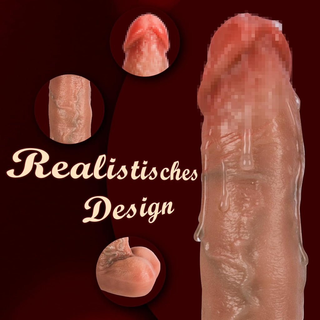 Dildo mit 5 Stoßfunktion & 10 Vibration für Frauen, Vibrator Sex Spielzeug für Paare, Sex Spielzeug für die Frau Männer, Vibratorensets für Frauen Männer, Dildos Sexmaschine Maschinen & Geräte
