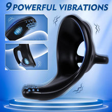 Load image into Gallery viewer, Eherson Penisring Vibrator, Penisringe Sex Spielzeug für Paare mit 9 Vibrationsmodi für Penis Hoden Perineum, Penis Ring zur Potenzsteigerung,Cockring Sex Spielzeug für die Männer Sexspielzeug