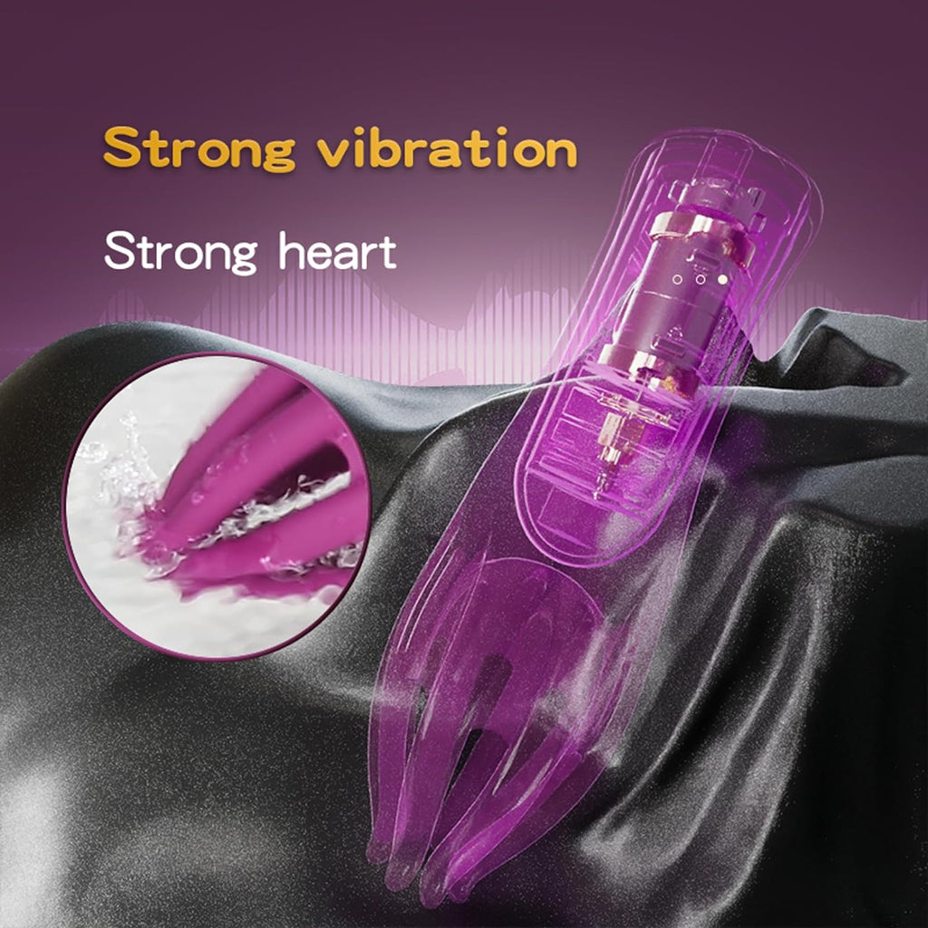 Elektrische Eichelvibrator,Penis-Vibrator im Griffdesign Mit 10 Vibrationsmodi Penistrainer Massagegerät,Elektrische Masturbator Cup Multiple Reize Sexspielzeug für Mann Silikon Männerpokal