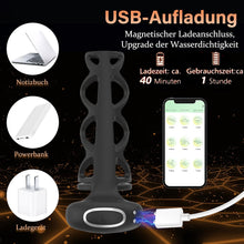 Load image into Gallery viewer, Penisring Vibrator mit 9 Vibrationsmodi Große Größe Hohlgewebe Penisbeschränkung Klitorisstimulation App Fernbedienung Erotisches Sexspielzeug für Paare Mann und Frau