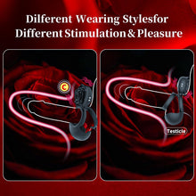 Load image into Gallery viewer, Männliche Blumenform Penisring Hoden Vibrierendes Sexspielzeug mit 10 Vibrationsmodi Penisring Vibrator Massage Penis Hoden Langanhaltende Erektion Sexspielzeug für Männer Paare