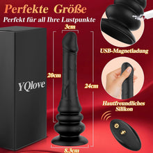 Load image into Gallery viewer, Wriggelnder Vibrator, realistischer Dildo, vibrierender Analplug, mit 9 Modi für Wellen und Vibration, G-Punkt und Prostata-Stimulator, mit Fernbedienung und Saugnapf, Unisex-Sexspielzeug