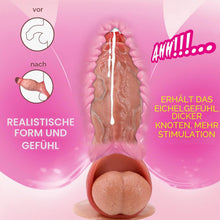 Load image into Gallery viewer, Penissleeve mit Knoten Penisbezug Cockring zur Vergrößerung für Männer | Offenes design dickeverlängerer spielzeug, Penishülle wiederverwendbarer penisvergrößerer für paare, penis ring sexspielzeug