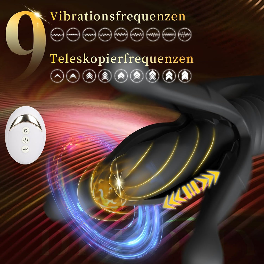 Analvibratoren für Männ Prostata Stimulation Männer Analplug für männer Vibrator Buttplug Sex Spielzeug Mit Tension Shock Funktion Sex Spielzeug für die Manner Anal Vibrator Anal dildo