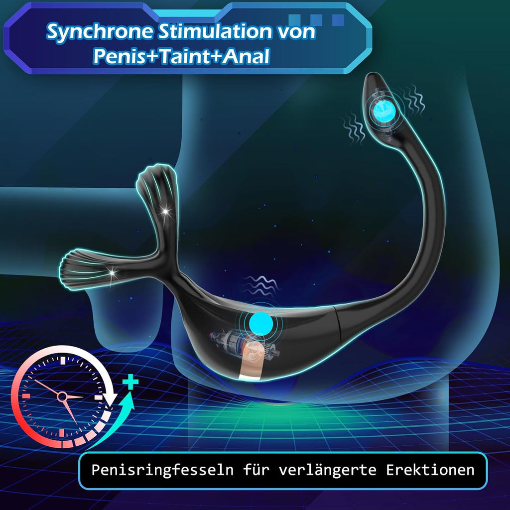 Dreieckiger Penisring Sex Spielzeug für die Männer, Penis Ring Erotik Sex spielzeug für Paare extrem sex, Cockring Erotisches Sexspielzeug für Klitoris, 10 Vibrationsmodi Dual Penisringe Massagegerät