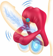 Load image into Gallery viewer, Penisring Penis Vibrator Sex Spielzeug für die Paare, Penies Ring für Sex Penisringe mit Klitoris Stimulator, Sexspielzeug für Paare Extrem Sex Dual Penis Ring, Erotisches Sex Toys Cockring für Männer