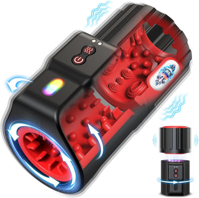 Elektrischer Masturbator Sex Spielzeug für die Männer - Masturbieren Sexspielzeug für Männer Solo Paare Extrem Sex mit 10 Vibrierend & Rotierend, Taschenmuschi Penis Masturbatoren Blowjob Sex Toys