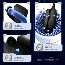 Load image into Gallery viewer, Elektrische Penis Trainer mit 5 Elektroschock-Modi und 10 Vibrationen Silikon Vibrator Masturbator Penis Stimulator Masturbieren Eichelstimulator Penistrainer Sex Spielzeug für Männer Paare