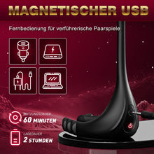 Load image into Gallery viewer, Prostata Stimulation Männer Analvibratoren für Mann - Analplug# für Männe Anal Vibrator mit Einstellbar Penisring, Sex Spielzeug für die Männer Vibratorensets Anal Dildo Plug Sex Toys mit 10 Modi