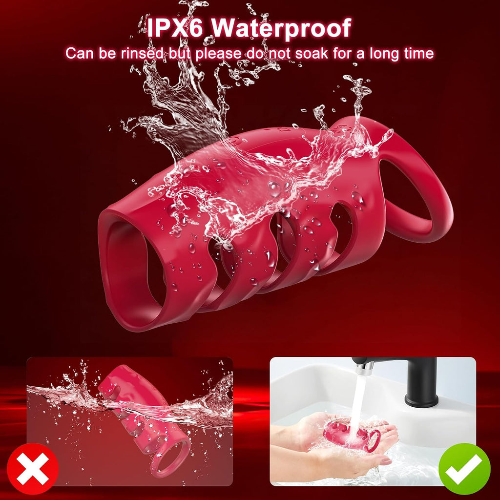 Penisring Sex spielzeug für die Paare Männer, Penis Ring Erotik Sex Spielzeug für Penis G-Punkt, Penishülle Cockring Erotisches Sexspielzeug für Klitoris, 10 Vibrationsmodi Dual Penisringe Sex Toys