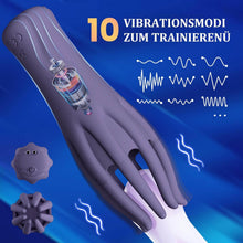 Load image into Gallery viewer, Elektrische Eichelvibrator,Penis-Vibrator im Griffdesign Mit 10 Vibrationsmodi Penistrainer Massagegerät,Elektrische Masturbator Cup Multiple Reize Sexspielzeug für Mann Silikon Männerpokal
