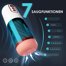 Load image into Gallery viewer, Elektrischer Masturbator Mann Handfrei Cup mit 7 Saug- und Vibrationsmodi, Penispumpe Vibrator Sex Spielzeug für die Männer Sex Toys, Masturbieren für Männer, Taschenmuschi Penis Masturbatoren