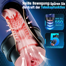 Load image into Gallery viewer, KI-Interaktion 360° Schnellheiz Masturbator Sex Spielzeug für die Männer, Masturbieren für Männer 5 Intensiver Teleskopfunktion Sexspielzeug, Realistische Masturbatoren Liner Abnehmbare Sex Toys
