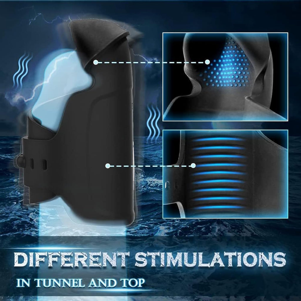 Silicone Electric Trainer Vibrator Adjustable Size with 10 Vibration Modes Male Glans Training Stimulator Masturbation Cup Adult Sex Toy for Men Couples