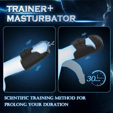 Load image into Gallery viewer, Silicone Electric Trainer Vibrator Adjustable Size with 10 Vibration Modes Male Glans Training Stimulator Masturbation Cup Adult Sex Toy for Men Couples