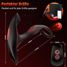 Load image into Gallery viewer, Penisring Sex spielzeug für Paare extrem sex, Penis Ring Erotik Sex Spielzeug für die Männer, Cockring Erotisches Sexspielzeug für Klitoris, 12 Vibrationsmodi Dual Penisring Massagegerät Schwarz