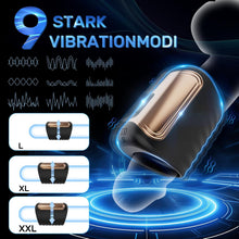Load image into Gallery viewer, Elektrischer Masturbator Penistrainer Vibrator mit App Steuerung Masturbieren Männer mit 10 Modi, 2 in1 Sexspielzeug Eichel Stimulator mit Penisring Mann Sex für solo