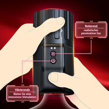 Load image into Gallery viewer, Elektrischer Masturbator Sex Spielzeug für die Männer - Masturbieren Sexspielzeug für Männer Solo Paare Extrem Sex mit 10 Vibrierend &amp; Rotierend, Taschenmuschi Penis Masturbatoren Blowjob Sex Toys
