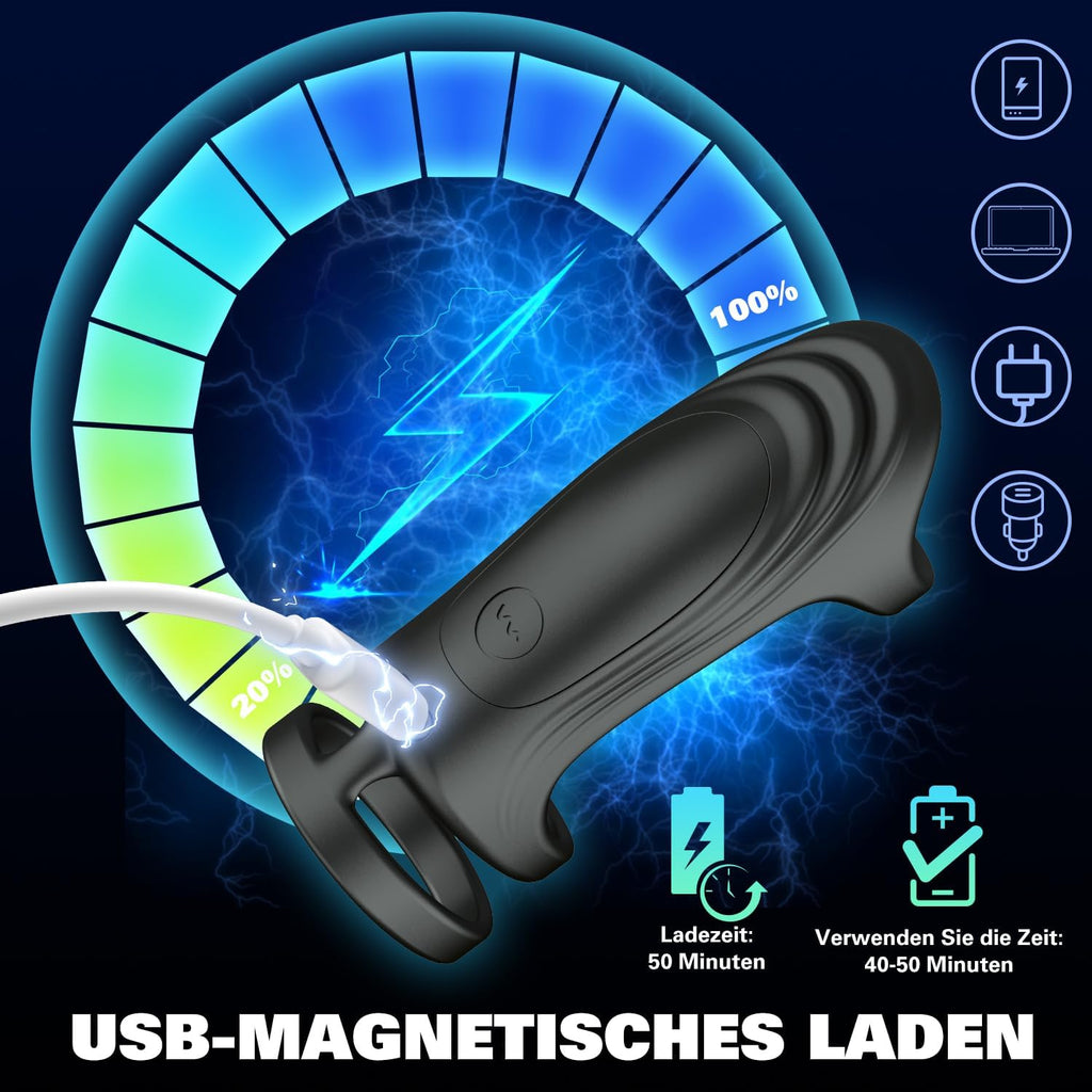 Penisring Vibrator Sex Spielzeug für die Männer, Penis Ring Erotik Sex Spielzeug für Paare Extrem, Cockring Penistrainer mit App Steuerung Masturbieren Männer mit 10 Modi für Langwährende Erektion