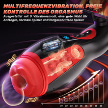 Load image into Gallery viewer, Elektrische Masturbator mit Telefonhalter, Mundförmig Masturbieren für Männer Blowjob mit 9 Saugmodi 9 Vibration, 3D Realistisch Vagina Heizung Sex Spielzeug für die Männer LCD Display, APP-Steuerung