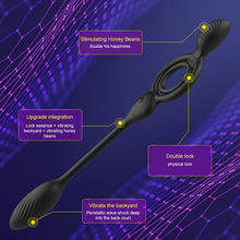 Load image into Gallery viewer, Paar teilen Analvibratoren mit Penisringe Prostata Massagegerät Fernbedienung Analkugel mit 10 Vibrationsmodi Butt Plug Stimulator Analplug Sexspielzeug für Männer Paare.