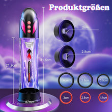 Load image into Gallery viewer, Penis Pumpe Sex Spielzeug für die Männer - Penispumpe für Penisvergrößerung mit 4 Saugenmodi &amp; 4 Druckmodi