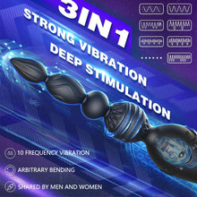 Load image into Gallery viewer, Analvibratoren für Mann Buttplug Analplug Vibration Sex Spielzeug für Paare G-Punkt Prostata Vibrator mit 10 Vibrationmodi Analkugeln Liebeskugeln mit Penisring Hoden Ring