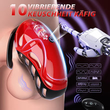 Load image into Gallery viewer, Chastity Cage Männer Sex Spielzeug für die Männer - Peniskäfig Keuschheitskäfig Herren SM Fetisch Extrem Penis Bondage, Keuschheitsgürtel Sexspielzeuge mit 5 Größen Penisringe 2 Schlüssel &amp; 1 Schloss