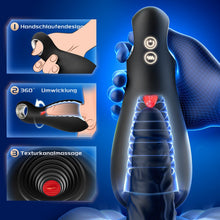 Load image into Gallery viewer, Sex Spielzeug für die Männer Masturbator, Elektrischer Masturbieren für Männer mit 5 Zungenleckmodi Hohler Ring, 3IN1 Penis Vibrator Sexspielzeug 360° Umwickeln Penistrainer 10 Vibrationsmodi Sex Toys