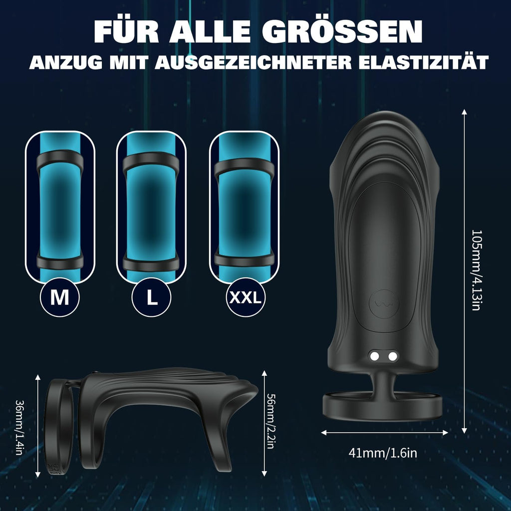 Penisring Vibrator Sex Spielzeug für die Männer, Penis Ring Erotik Sex Spielzeug für Paare Extrem, Cockring Penistrainer mit App Steuerung Masturbieren Männer mit 10 Modi für Langwährende Erektion