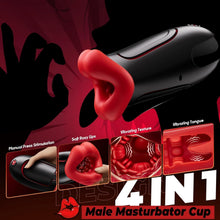 Load image into Gallery viewer, Masturbieren für Männer Masturbator, App-Steuerung Sex Spielzeug für die Männer Masturbatoren Quetschbarer Blowjob mit 10 vibrierenden Zungen und internen, sexspielzeug für männer solo Pocket Pussy