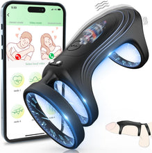 Load image into Gallery viewer, Penisring Vibrator Sex Spielzeug für die Männer, Penis Ring Erotik Sex Spielzeug für Paare Extrem, Cockring Penistrainer mit App Steuerung Masturbieren Männer mit 10 Modi für Langwährende Erektion