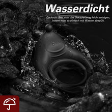 Load image into Gallery viewer, Dual Penisringe Vibrator, Dehnbarer Vibratorensets für Männer Sex Spielzeug mit 10 Modi Penis Stimulation G-Punkt Vibrator, Erotik Sexspielzeuge für Männer Paare, Schwarz