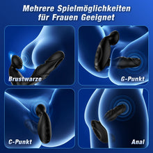 Load image into Gallery viewer, Analvibratoren für Männ Prostata Stimulation Männer Analplug für männer mit 10 Schlagmodi 10 Vibrationen Sexspielzeug für die Männer Anal Vibrator Dildo Vibratorensets für Männer Perineum Stimulation