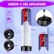 Load image into Gallery viewer, Automatic Pump for Enlargement, Sex Toy for Men, Waterproof Vacuum for Men, Masturbators with 5 Suction Strengths, Stimulator, Larger, Stronger